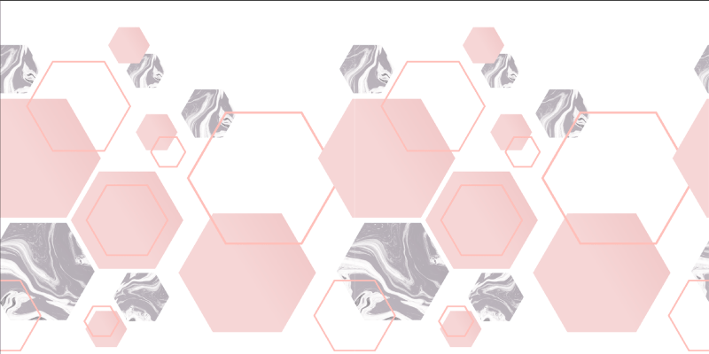 Marmorerede sekskanter mosaik vinyl tæppe - TenStickers