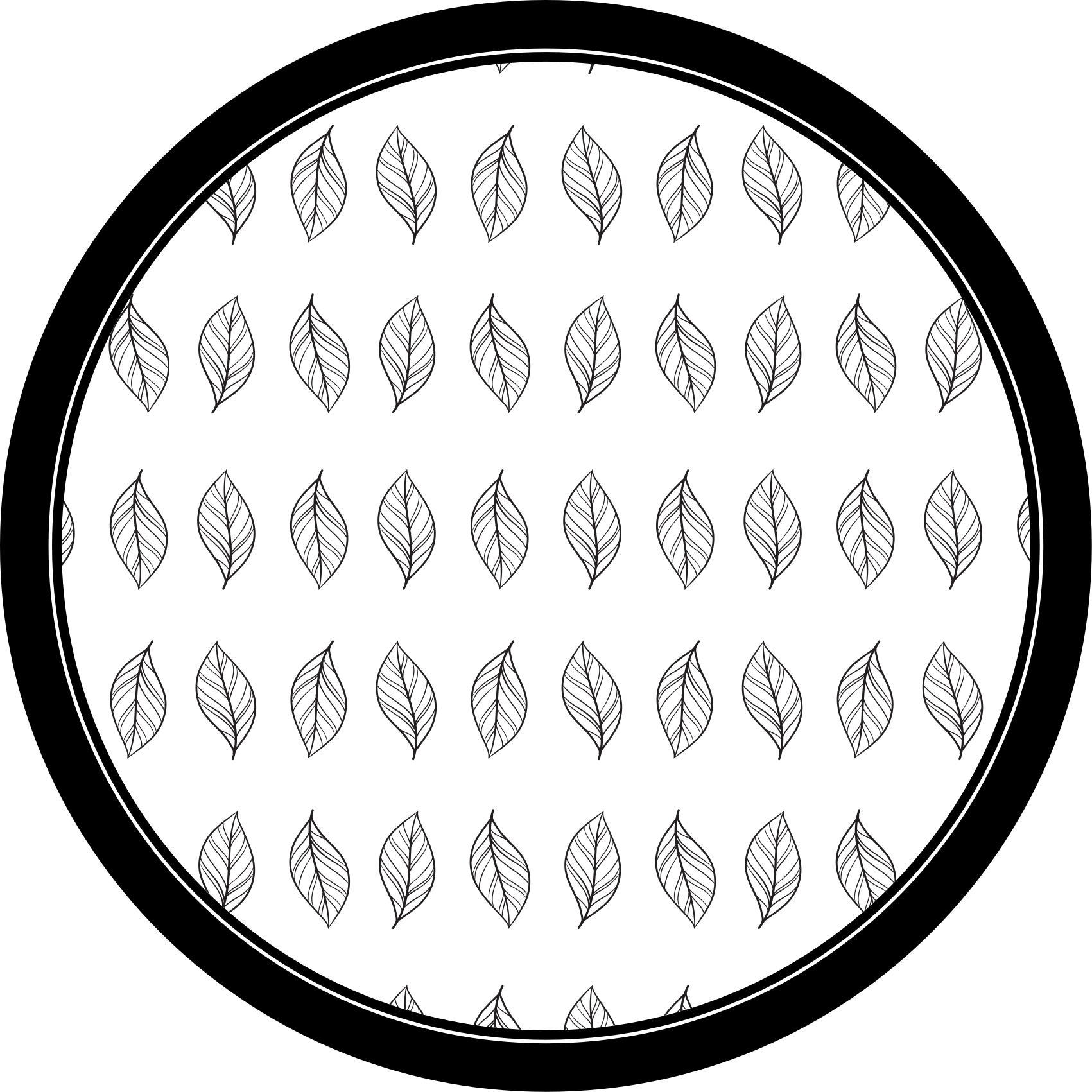 Botanisk omrids Blomster og planter vinyltæppe - TenStickers