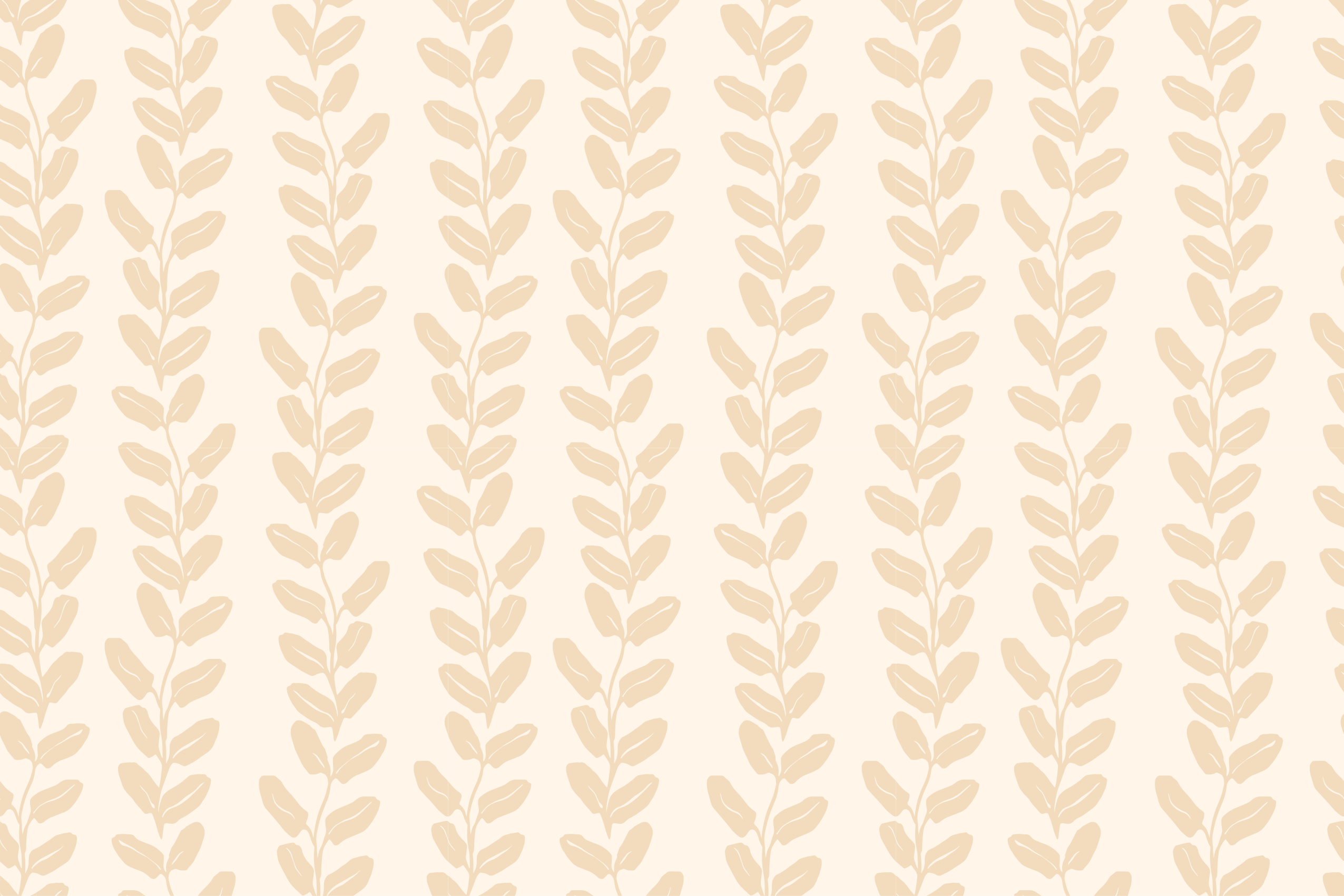 Botanisk mønster Blomster og planter vinyltæppe - TenStickers