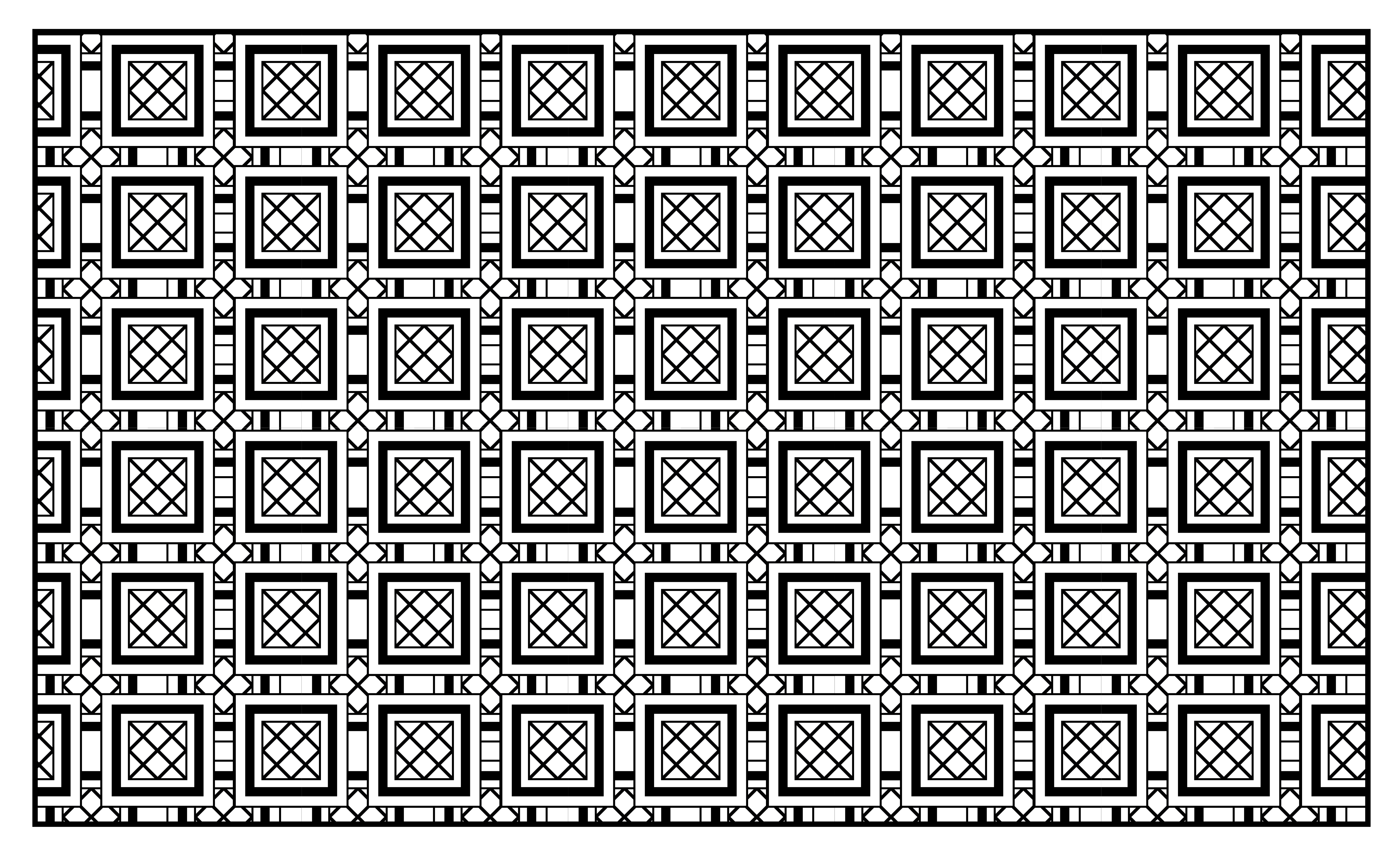 Symmetrisk flisemønster geometriske vinyl tæppe - TenStickers