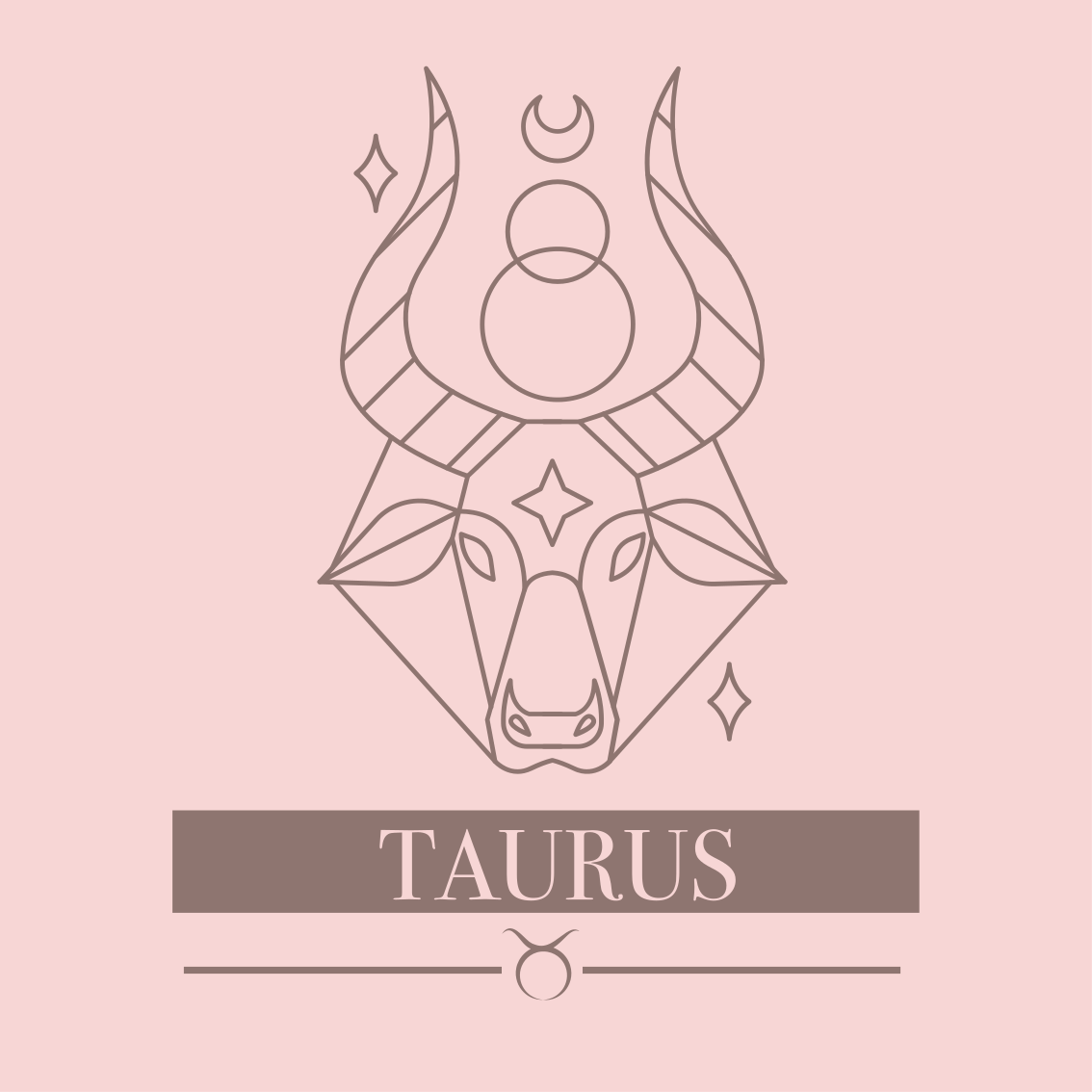 Taurus stjernetegn vinyl tæppe med sætninger - TenStickers
