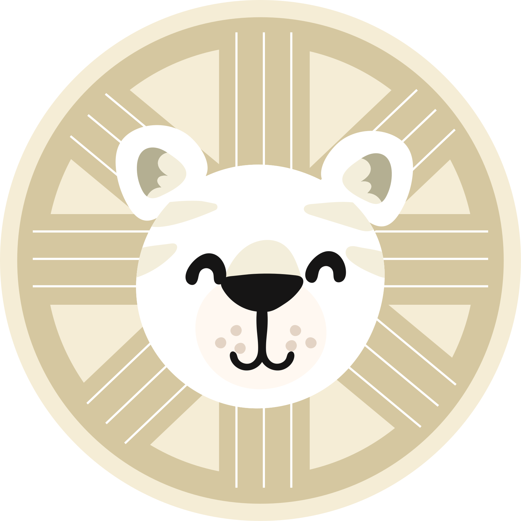 Smilende løve grafik vinyl gulvtæppe til babyværelse - TenStickers