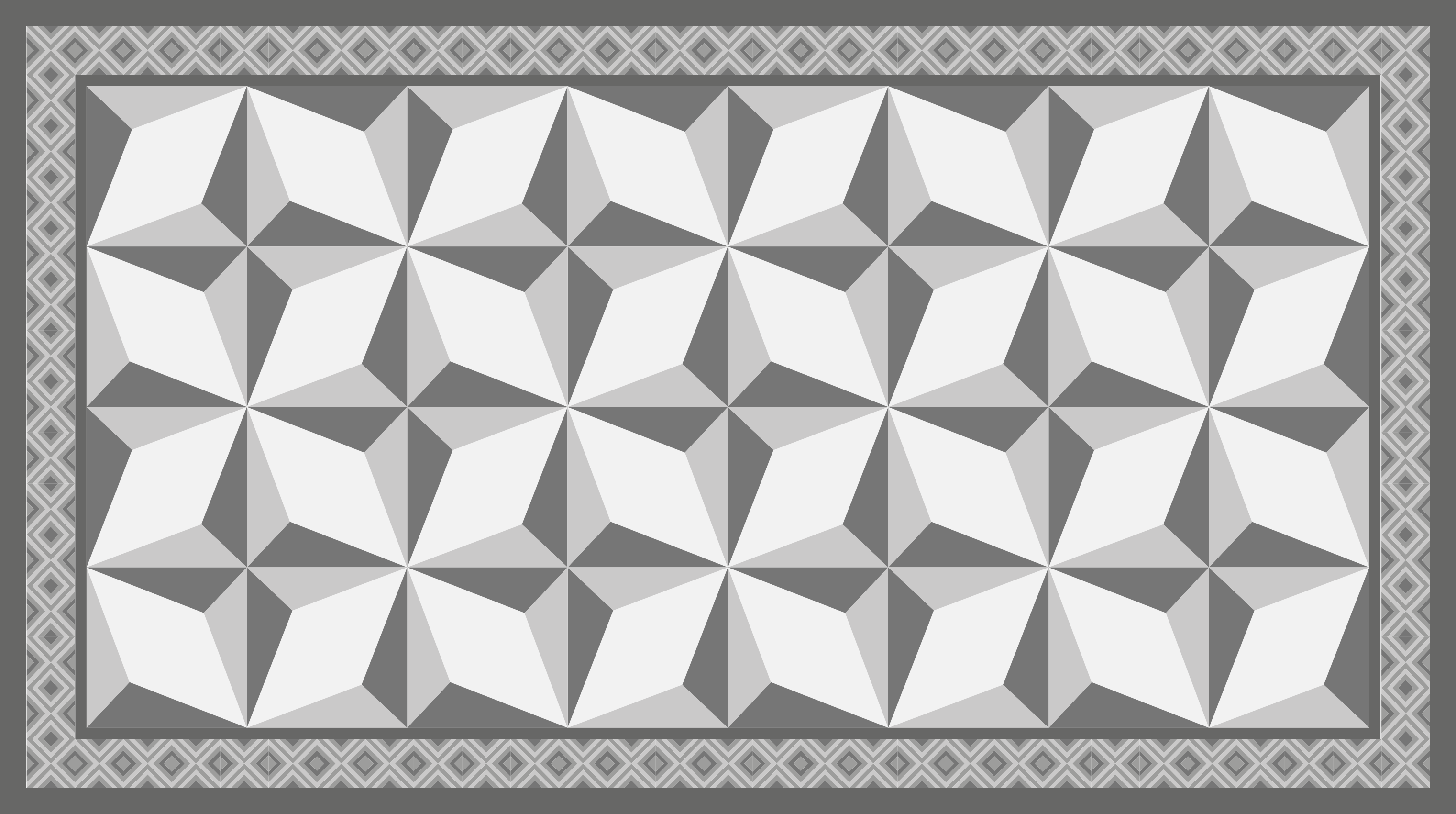 Geometrisk illusion geometriske vinyl tæppe - TenStickers