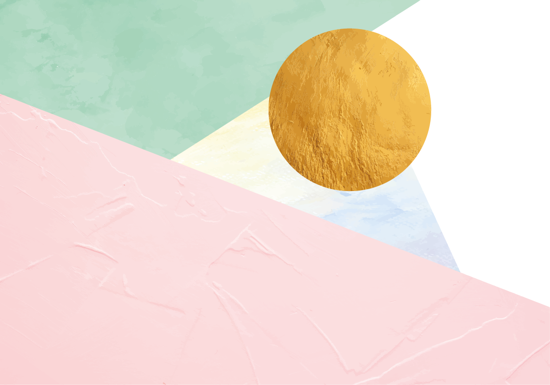 Geometriske pastelformer geometriske vinyl tæppe - TenStickers