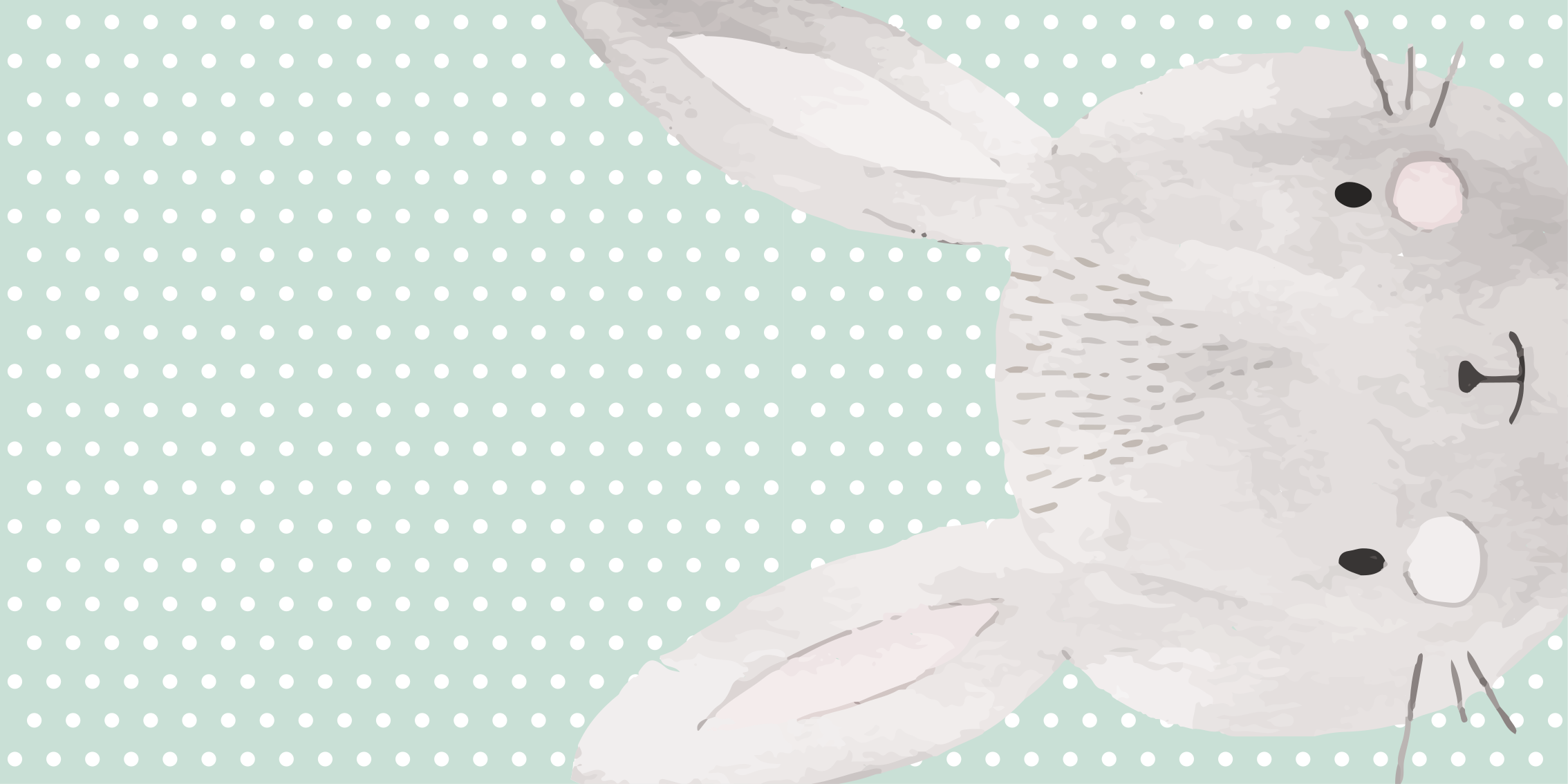 Kanin illustration vinyltæpper til babyværelse - TenStickers