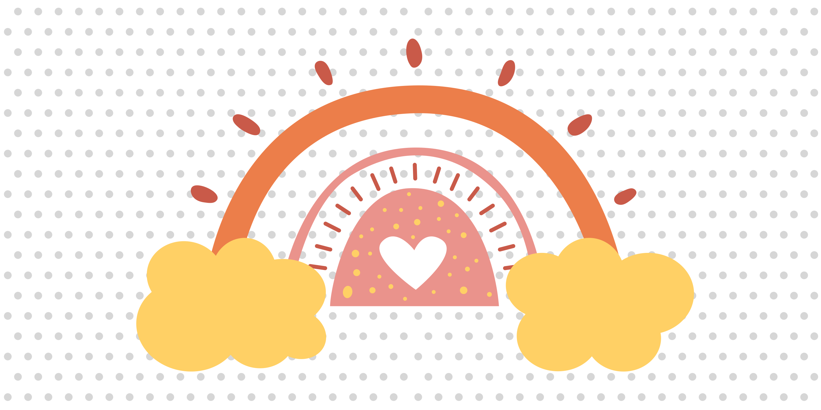 Regnbue skylandskab vinyltæpper til babyværelse - TenStickers