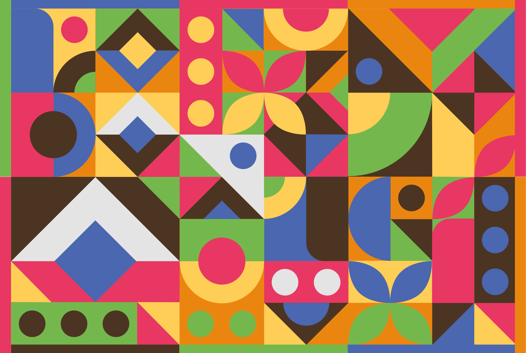 Geometriske former sprøjter geometriske vinyl tæppe - TenStickers