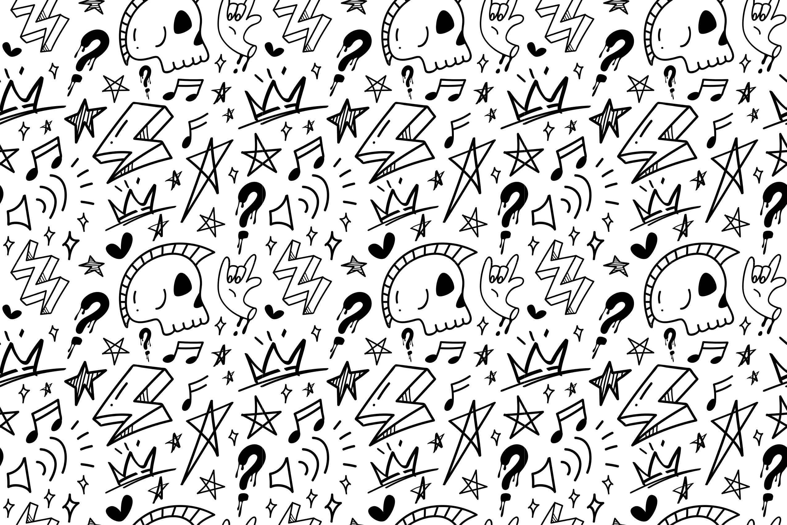 Eklektiske teenagemønstre vinyl tæppe til teenagere - TenStickers