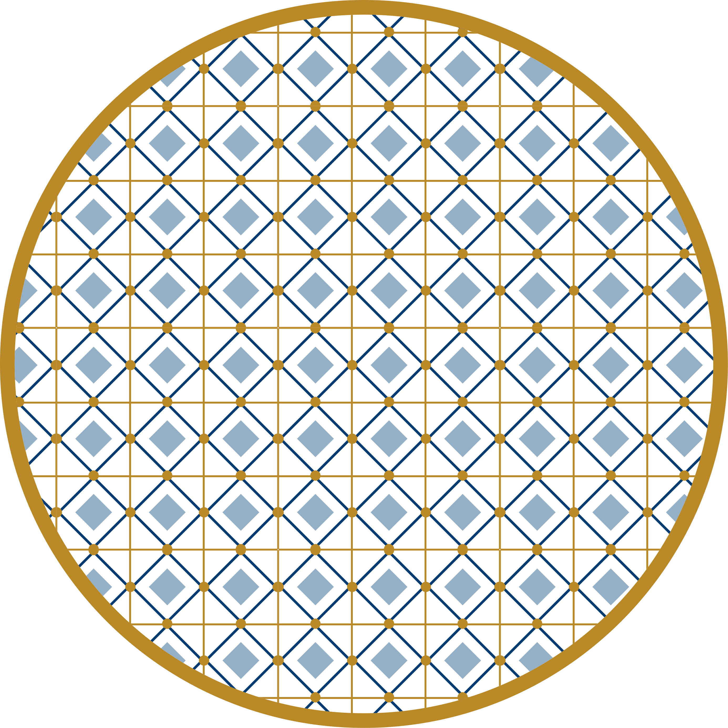 Cirkulære fliser vinyl tæppe med fliseeffekt - TenStickers