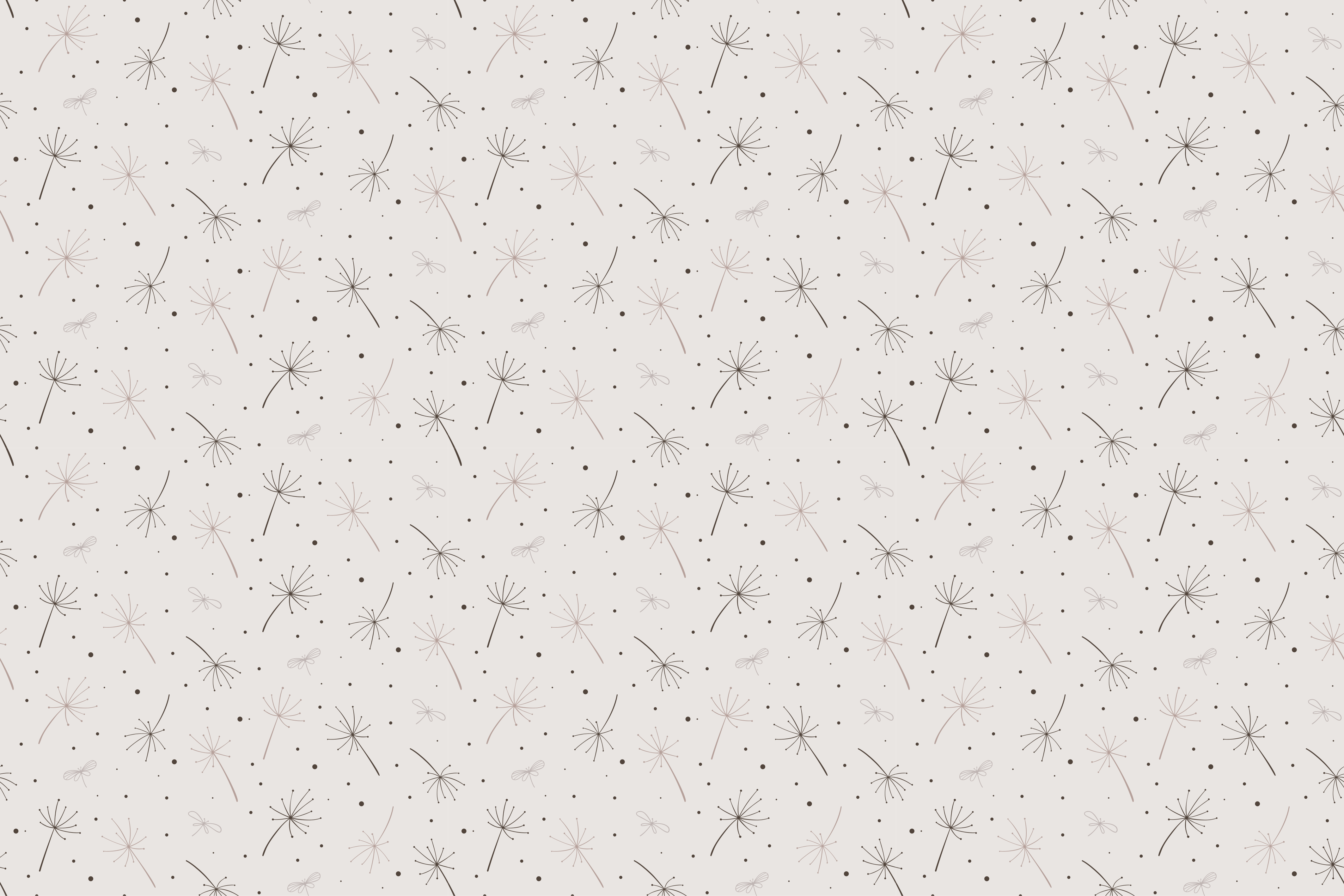 Mælkebøtte mønster Blomster og planter vinyltæppe - TenStickers