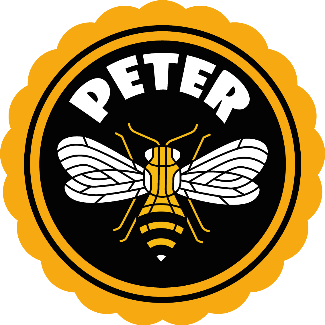 Personligt bi-emblem vinyl tæppe med navn - TenStickers