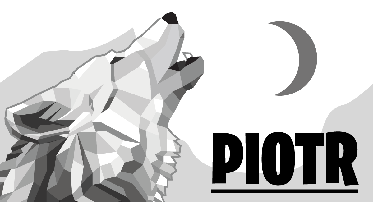 Geometrisk ulv vinyl tæppe med navn - TenStickers