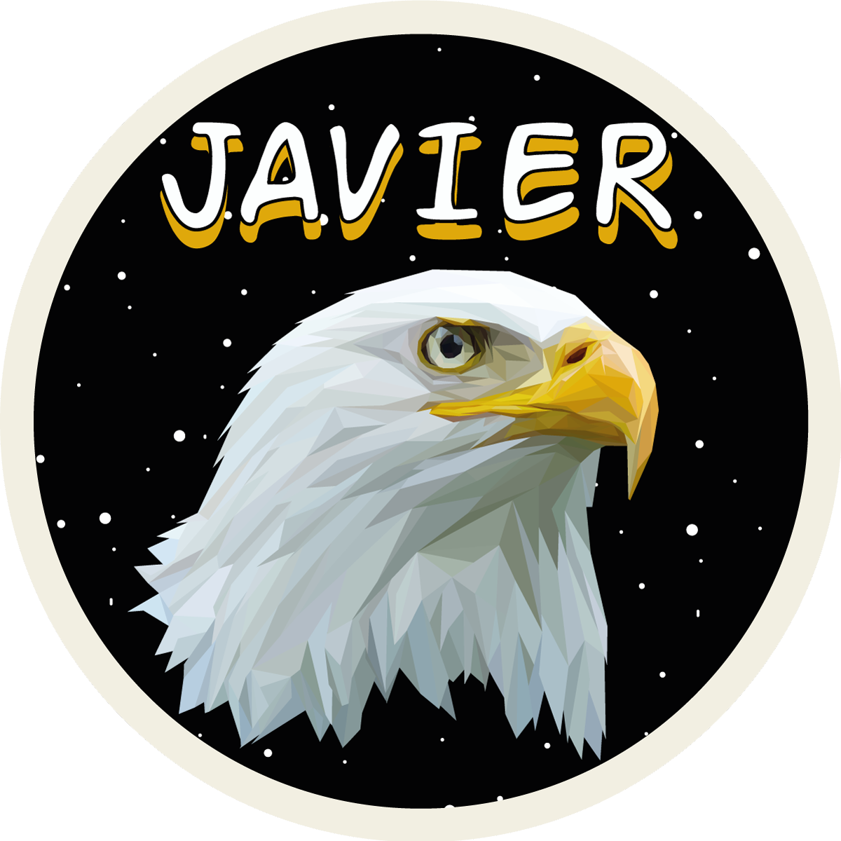 Tilpasselig ørn vinyl tæppe med navn - TenStickers