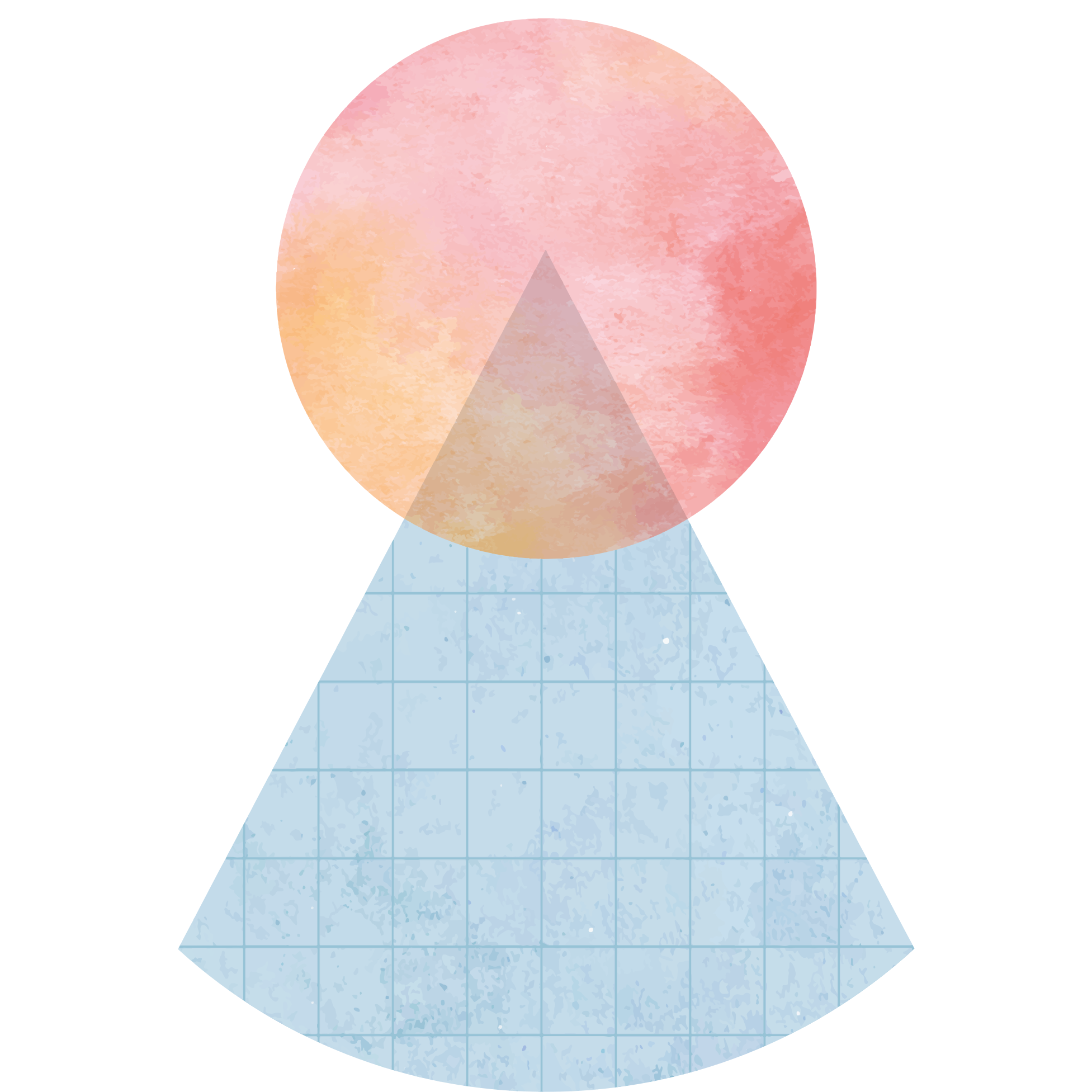 Geometrisk gradient trekant minimalistiske vinyl tæppe - TenStickers