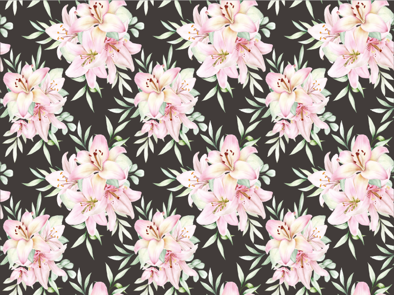 Blomsteragtig delikatesse Blomster og planter vinyltæppe - TenStickers