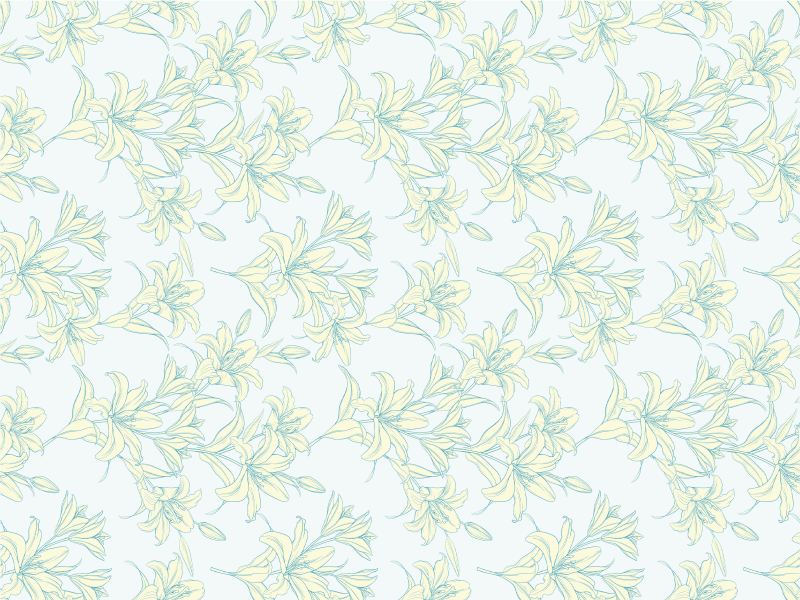 Blidt blomstermotiv vinyl tæppe - TenStickers