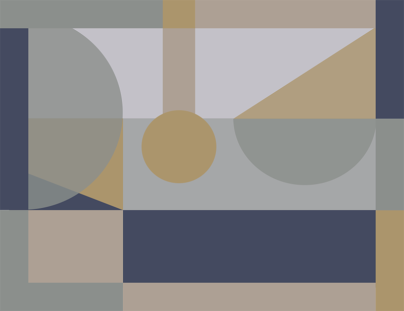 Abstrakte geometriske former geometriske vinyl tæppe - TenStickers