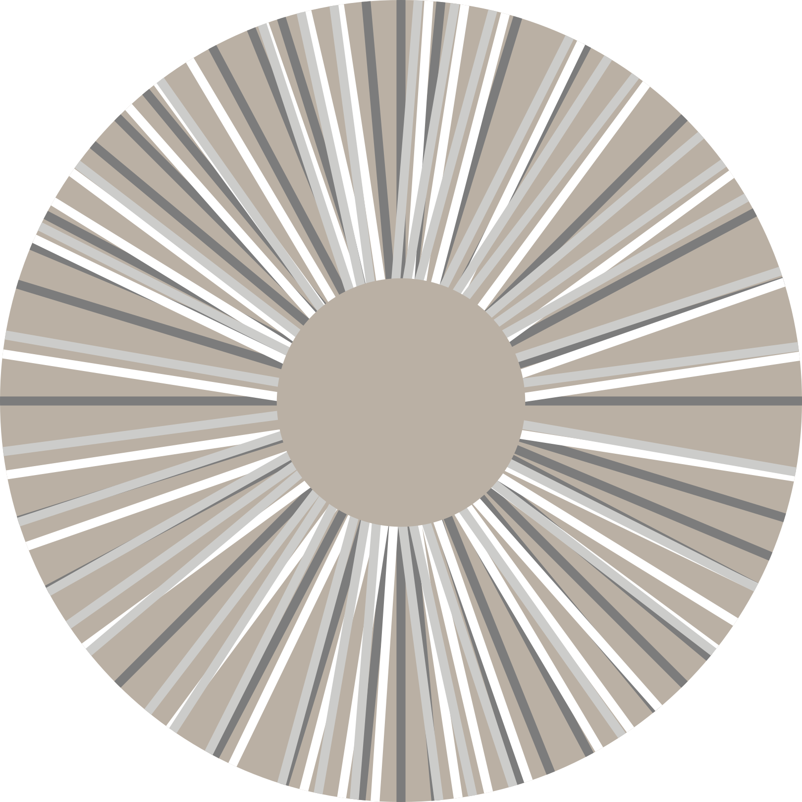 Geometric burst rundt mønster vinyl tæppe - TenStickers