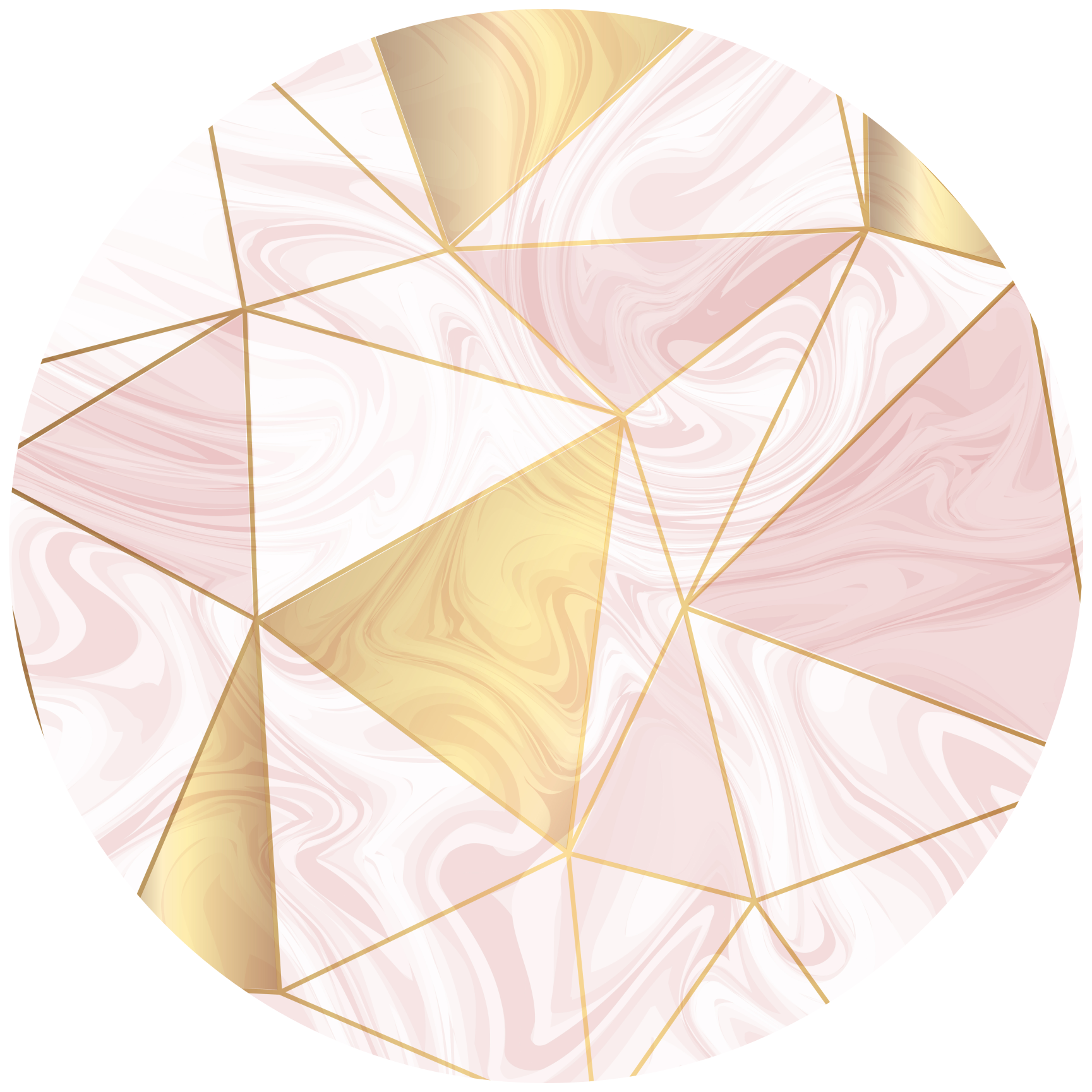 Geometrisk pastel mosaik vinyl tæppe - TenStickers