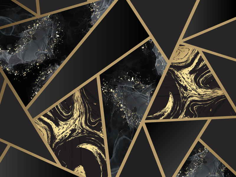 Geometrisk marmor fusion vinyl tæppe - TenStickers