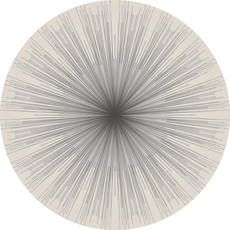 Geometrisk burst rundt design minimalistiske vinyl tæppe - TenStickers