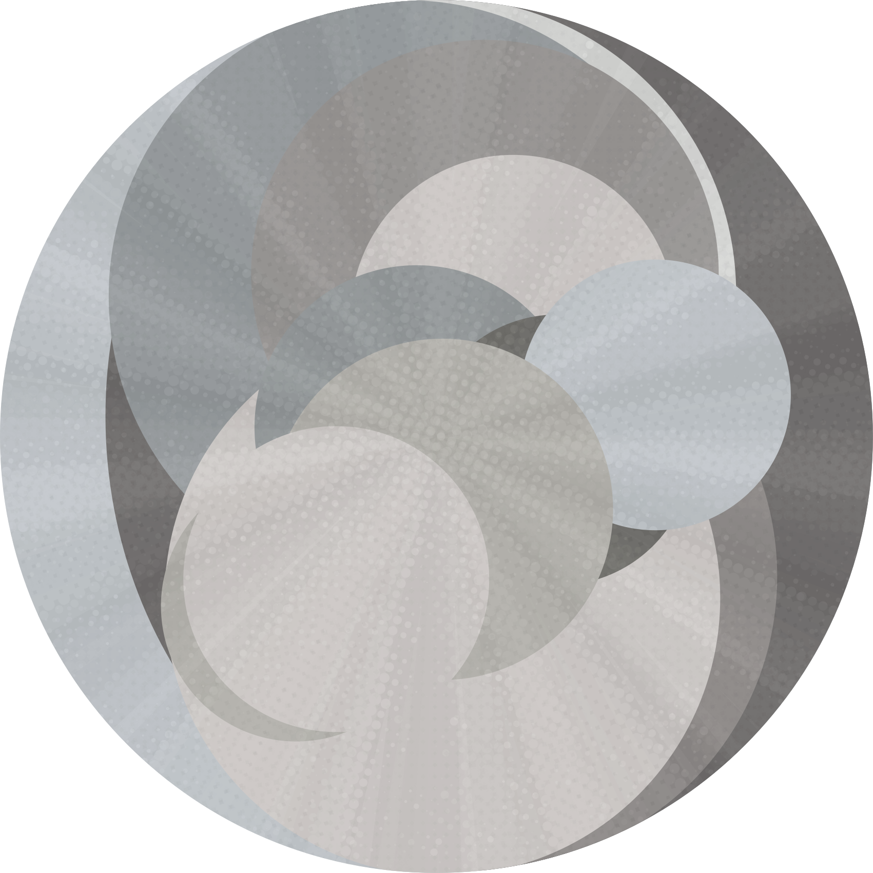 Overlappende cirkler illusion geometriske vinyl tæppe - TenStickers