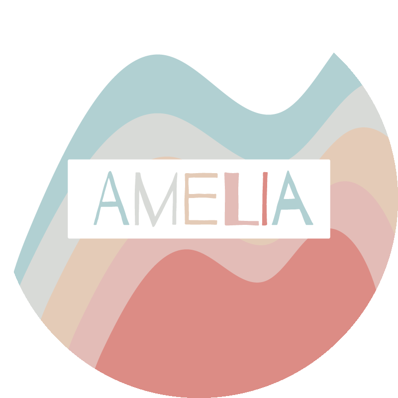 Tilpasset stribet design vinyl tæppe med navn - TenStickers