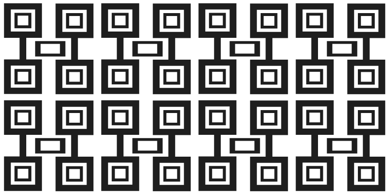 Geometriske firkanter mønster geometriske vinyl tæppe - TenStickers