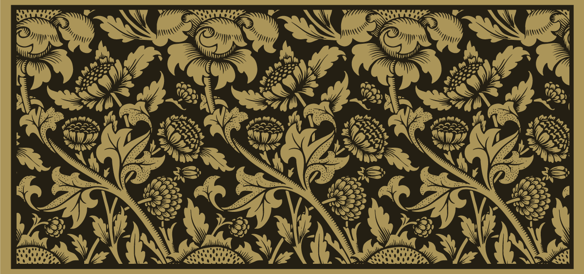 Botanisk mønster accent vinyltæppe - TenStickers