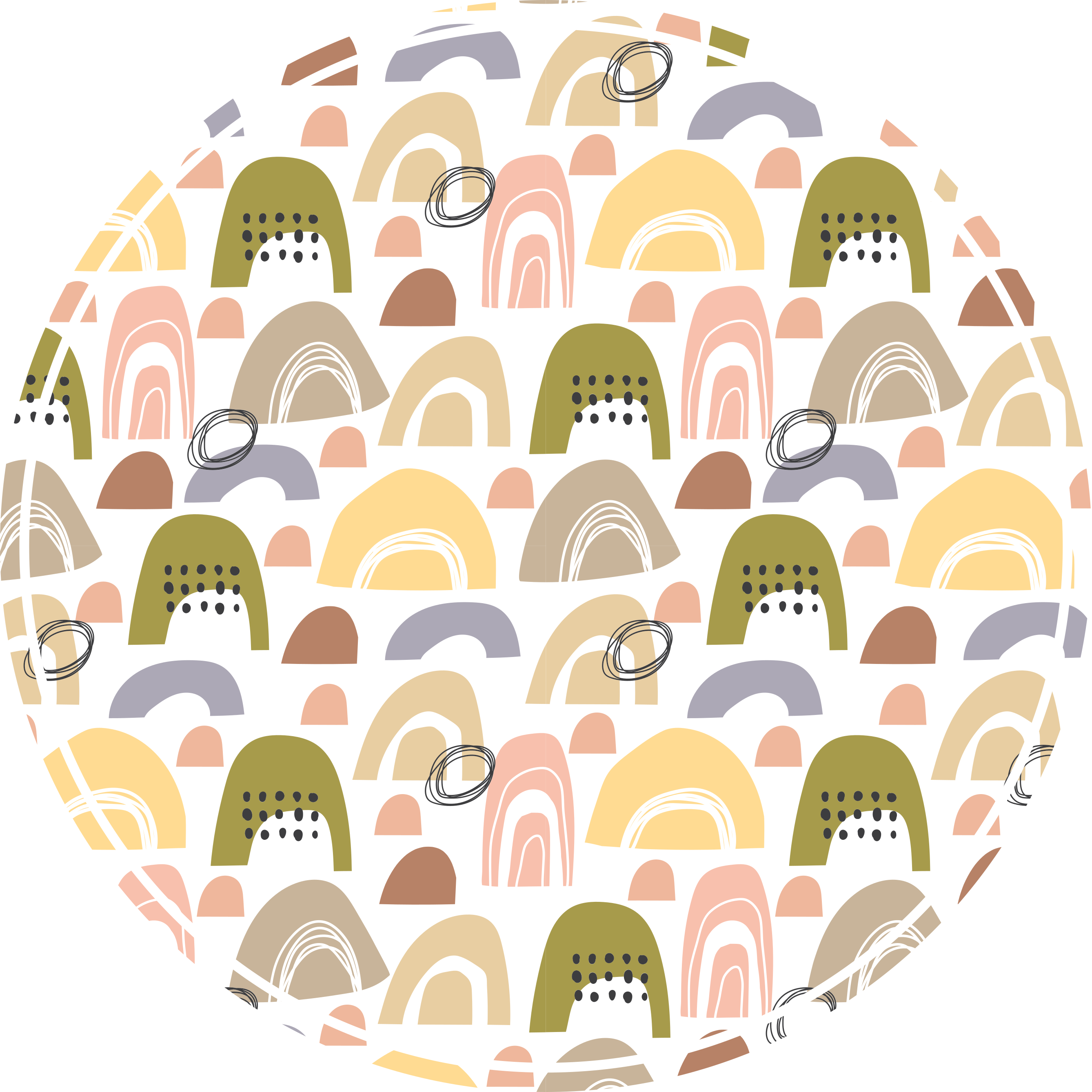 Nordisk regnbuemønster skandinaviske vinyltæpper - TenStickers