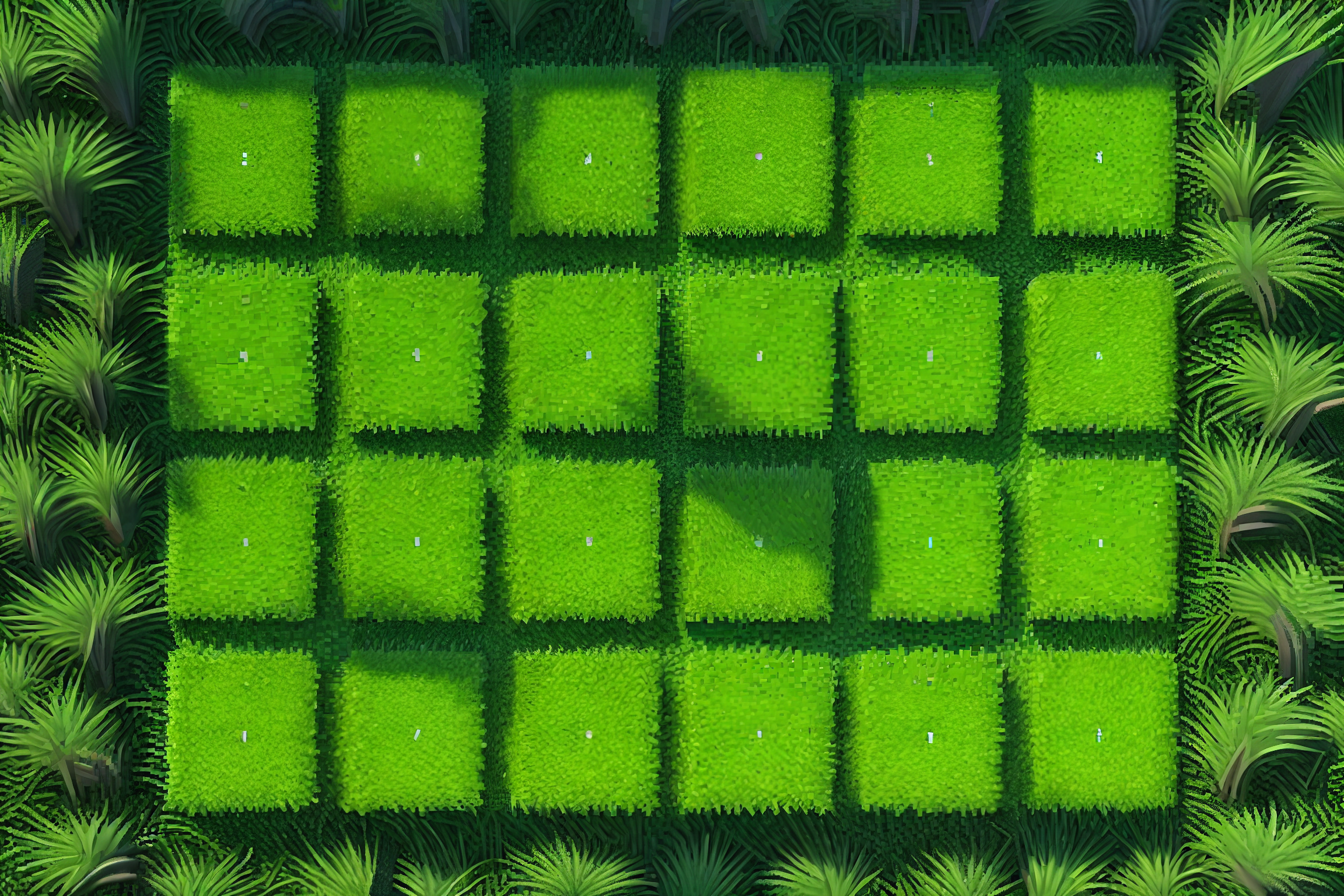 Naturtæppe i terninger - TenStickers