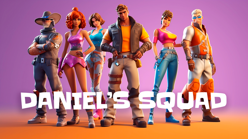 Gruppe af karakterer vinyl gulvtæppe - TenStickers