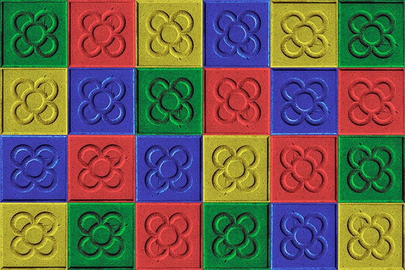 Pop art vinyl panel fliser tæpper til stuen - TenStickers