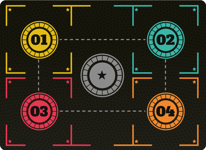 Basketball træning rektangel vinyl gulvtæpper - TenStickers