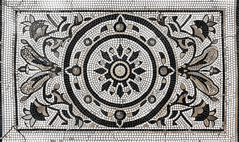 Art nouveau design vinyl tæppe til spisestue - TenStickers