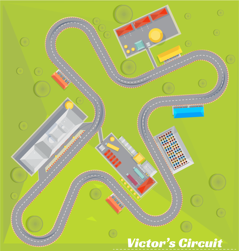 Tilpasselig playroad vej vinyl tæppe - TenStickers