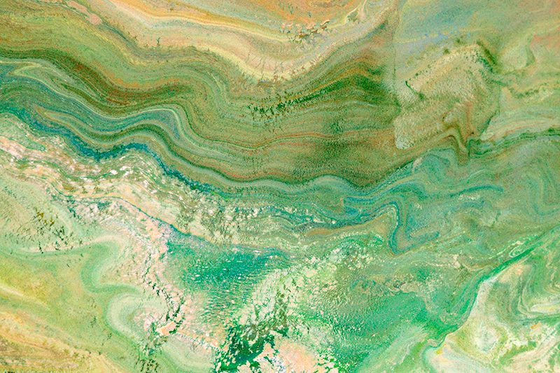 Grønne og beige farver marmor vinyl tæppe - TenStickers