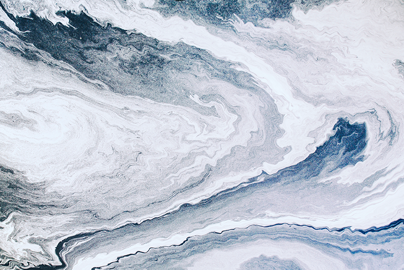 Minimalistisk blå og grå marmor vinyl tæppe - TenStickers