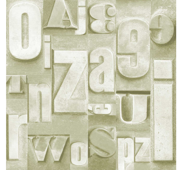 3d industriel stil tapet med tekst - TenStickers