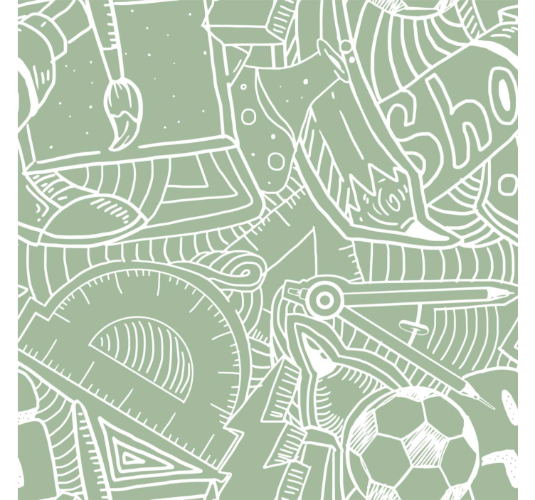 Grøn skolekridt teenage tapet - TenStickers