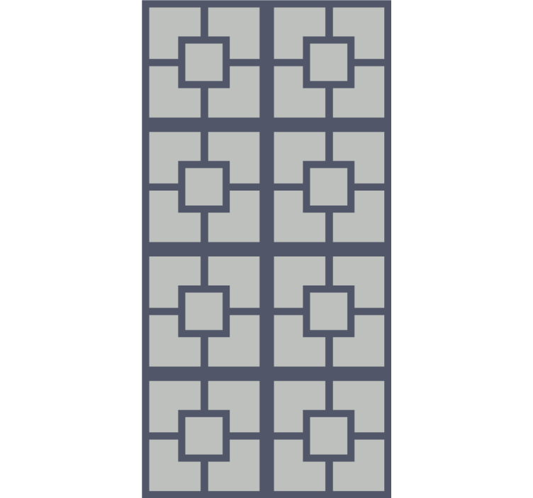 Kvadratisk mønster layout tapet kontor - TenStickers