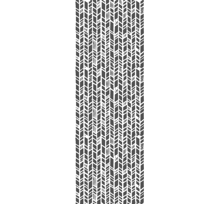 Stiliseret grå chevron tapet entre - TenStickers
