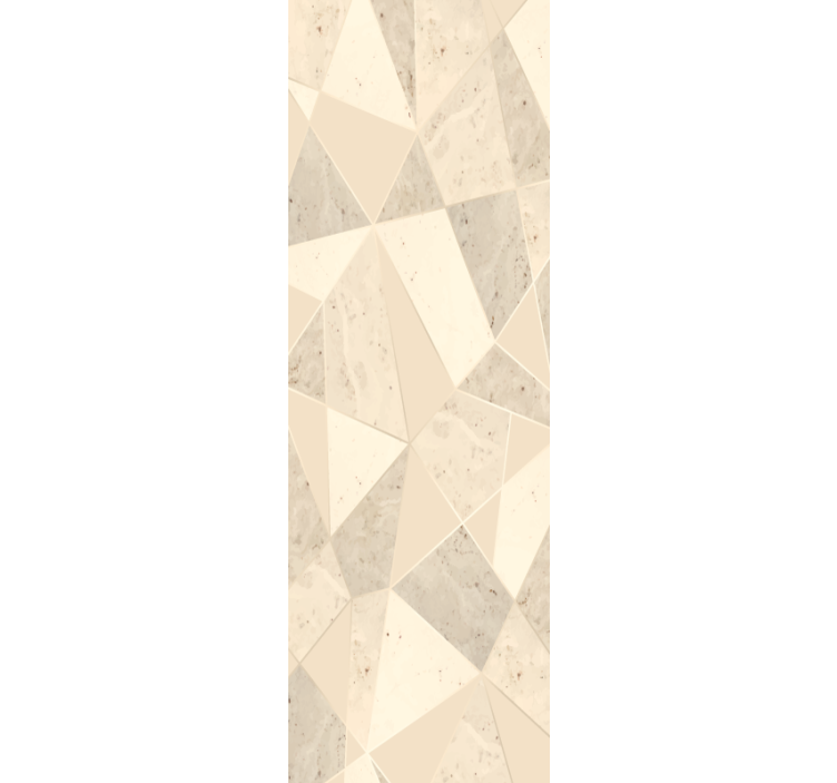 Geometrisk beige motiv marmor tapet - TenStickers