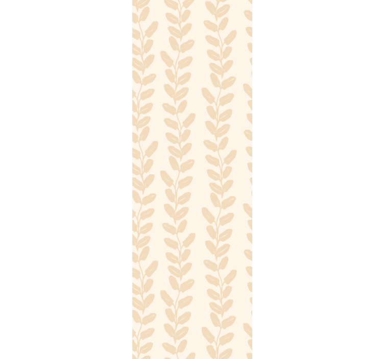 Beige lodrette kviste tapet blade - TenStickers