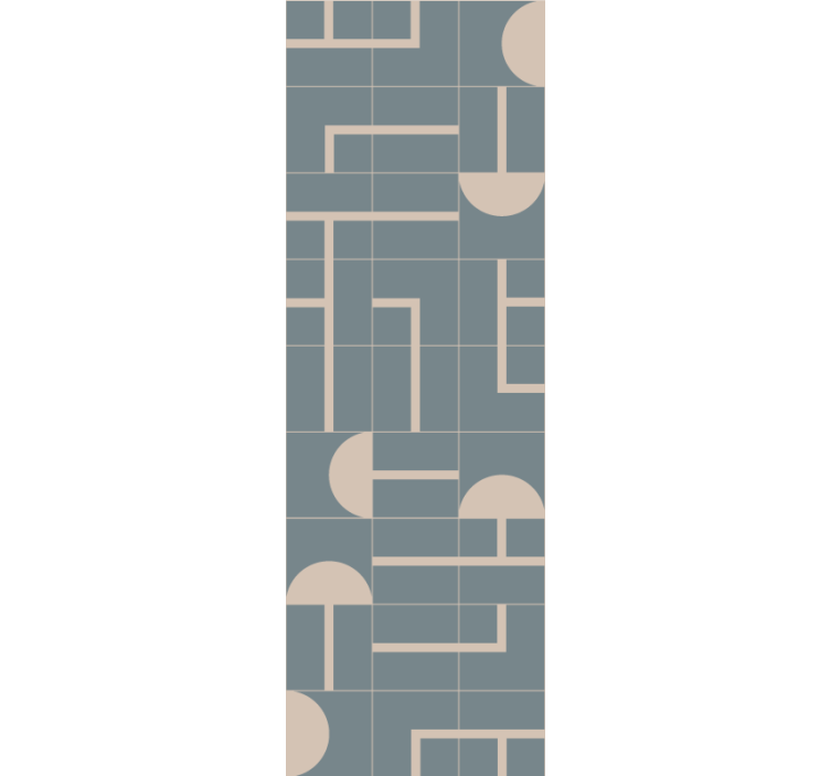 Beige stilfulde former geometrisk tapet - TenStickers