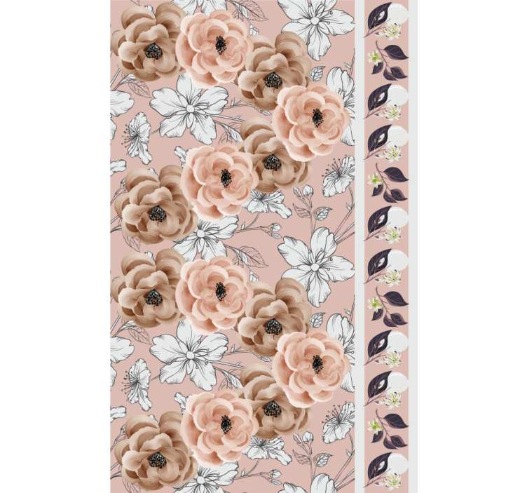 Elegant beige arrangement blomster tapet - TenStickers