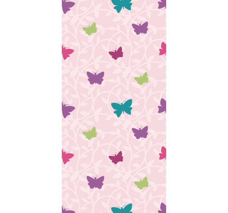 Farverige flagrende vinger tapet sommerfugl - TenStickers