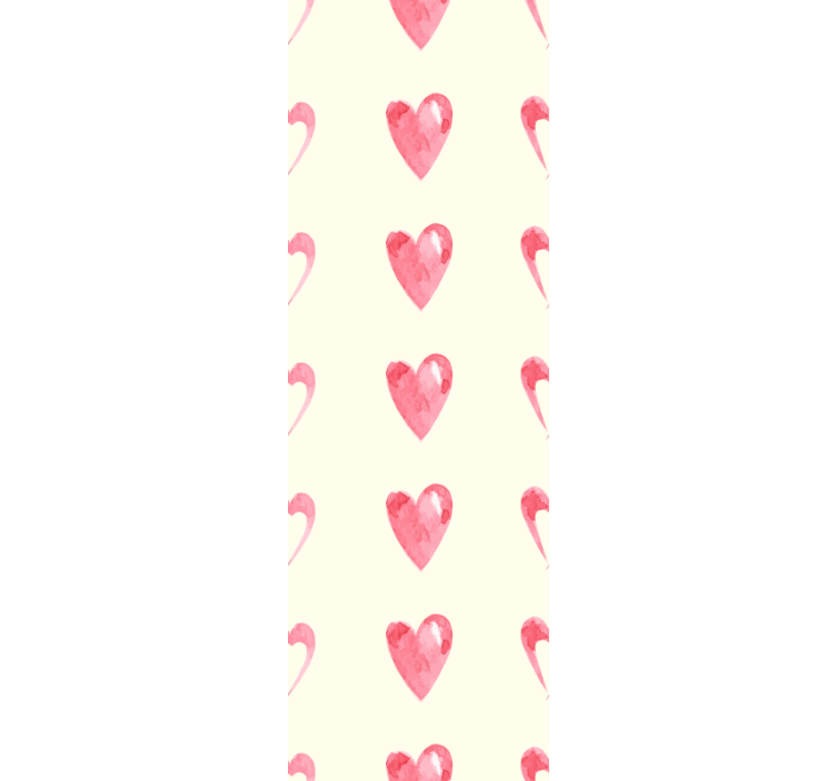 Hjerte motiv design tapet til soveværelse - TenStickers