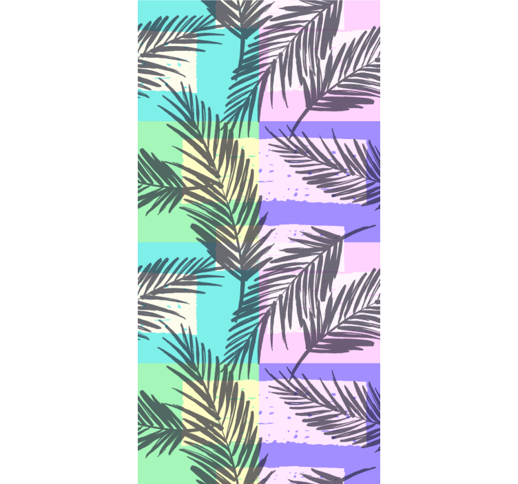 Abstrakte pastel palmer jungle tapet - TenStickers