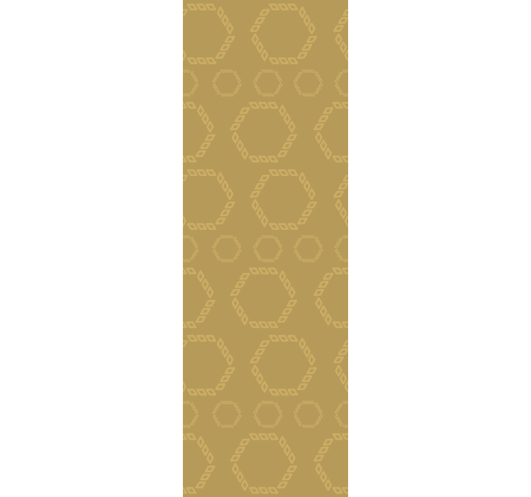 Sekskantet konturmønster geometrisk tapet - TenStickers